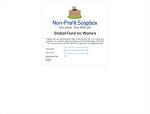 Tablet Screenshot of globalfw.nonprofitsoapbox.com