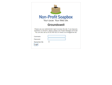 Tablet Screenshot of groundswell.nonprofitsoapbox.com